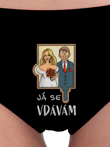 Já se žením/vdávám dámské kalhotky Black