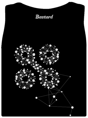 NYX Síť 15 let – bílý potisk dámské tílko klasické Black