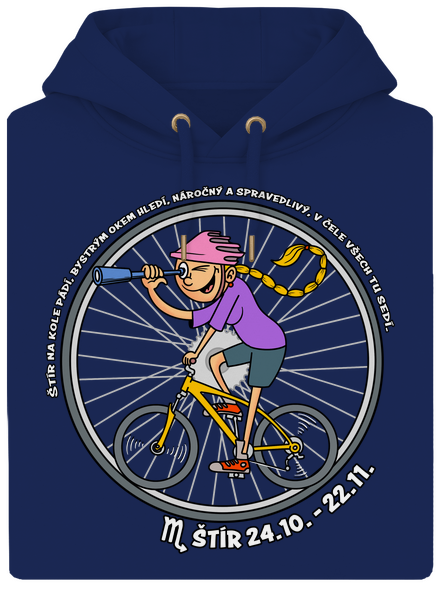 Cyklistický horoskop: Štír unisex mikina premium Navy