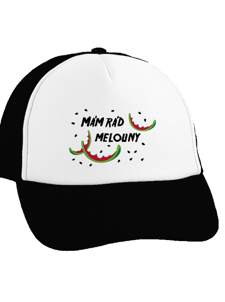 Melouny kšiltovka truckerka Black cap