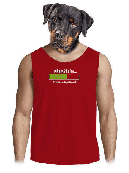 Přemýšlím pánské tílko Red