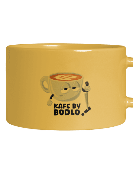 Kafe by bodlo hrnek makronka Yellow Macaron