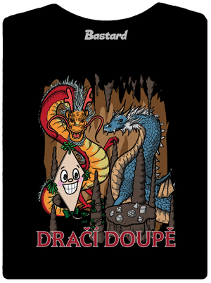 Dračák dámské tričko s lemem Black