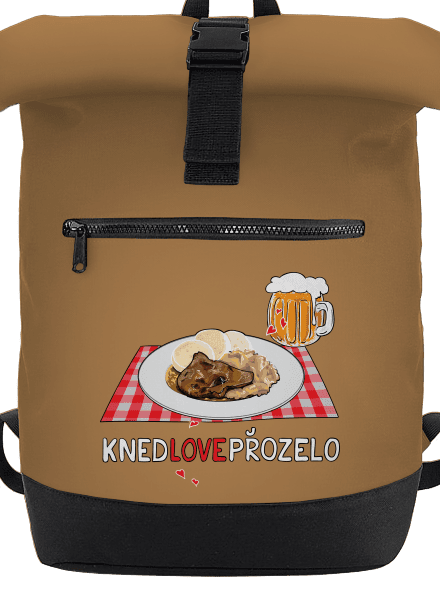Knedlo vepřo zelo batoh Caramel