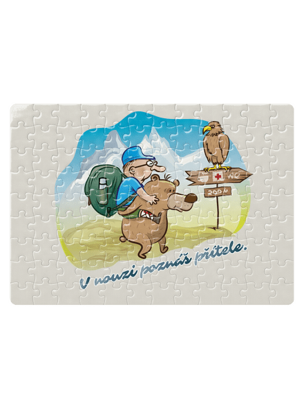 Přítel v nouzi puzzle White