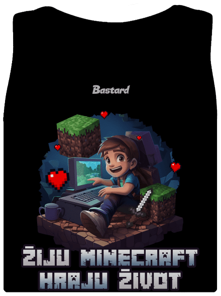 Žiju Minecraft dámské tílko klasické Black