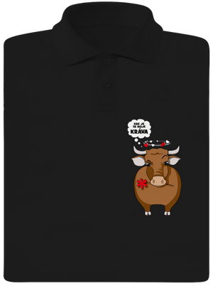 Kráva a bejk pánská polokošile Black
