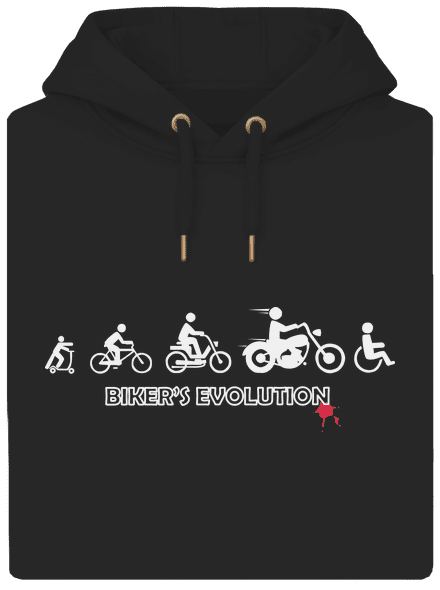 Bikers evolution unisex mikina premium Dark Black