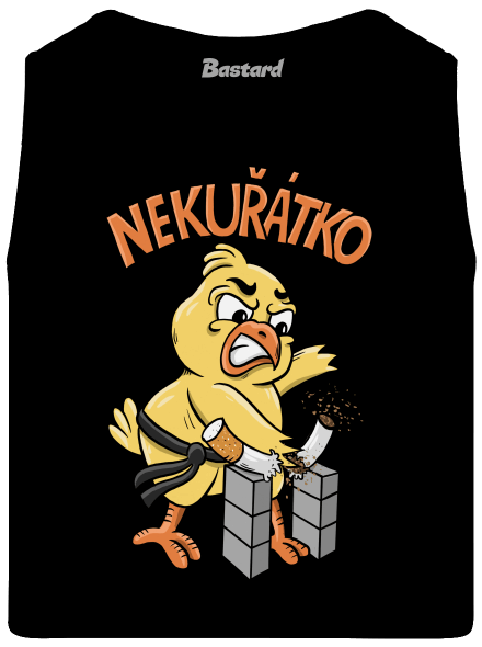 Nekuřátko pánské tílko Black