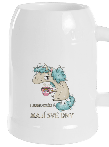 Jednorožci mají své dny půllitr White