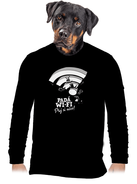 Padá wi-fi pánské dlouhý rukáv Black