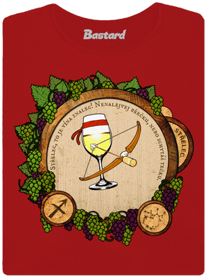 Vinný horoskop: Střelec dámské tričko Red Mal