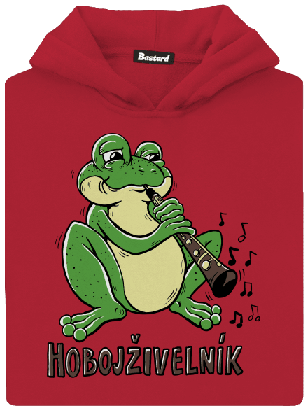 Hobojživelník dětská mikina klokanka Fire Red