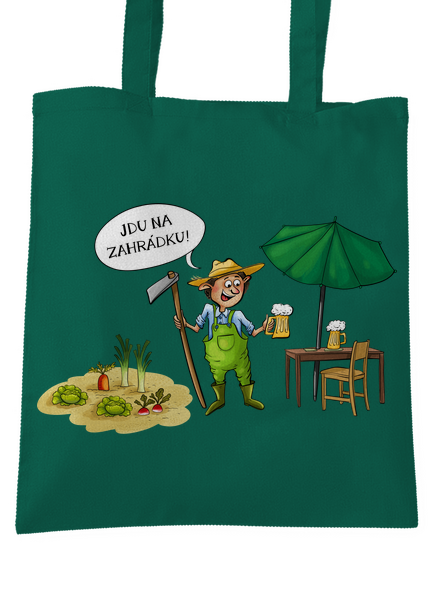 Jdu na zahrádku taška Bottle Green WM