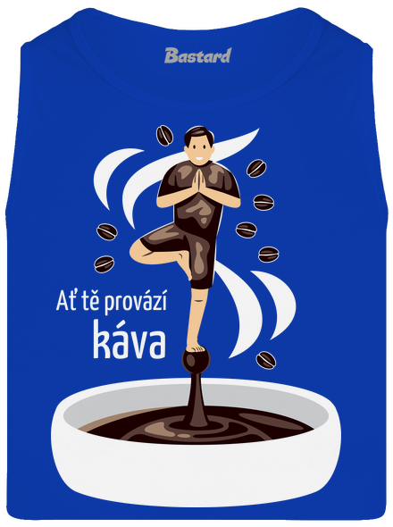 Káva provází pánské tílko Royal Blue