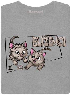 Kočičí horoskop: Blíženci dámské tričko Dark Gray Melange