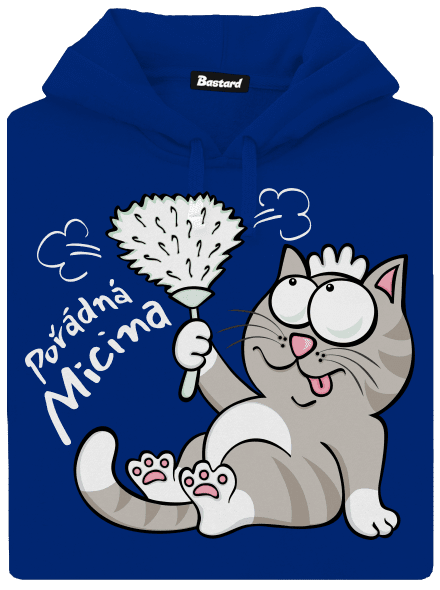 Macek a Micina dámská mikina klokanka Royal Blue Mal