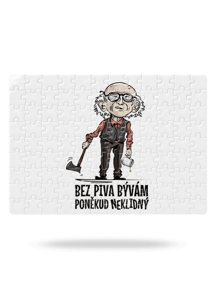 Neklidný bez piva puzzle White