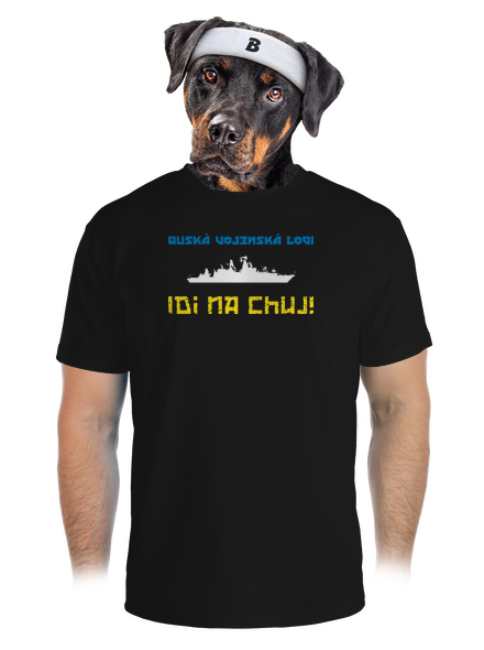 Ukrajina - Lodi idi na chuj pánské sportovní tričko Black