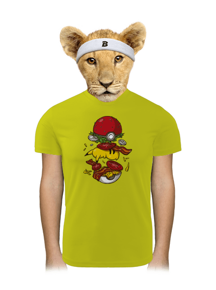 Pokémon burger dětské sportovní tričko Neon Yellow