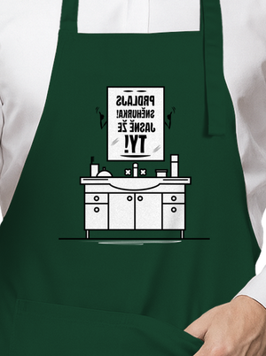 Zrcadlo, zrcadlo... zástěra Bottle Green