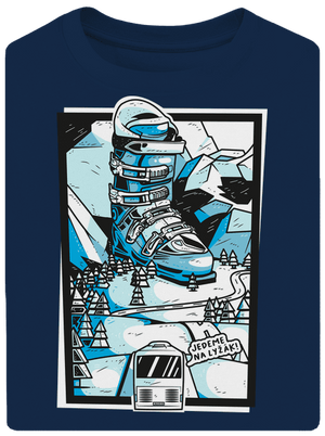 Lyžák unisex tričko oversized Midnight Blue