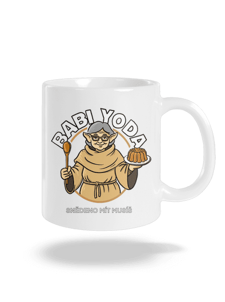 Babi Yoda klasický hrnek White