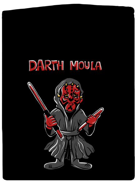 Darth Moula pánská mikina na zip Black