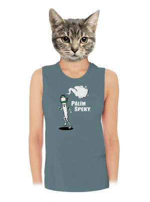 Pálím špeky dámské tílko volné Heather Deep Teal