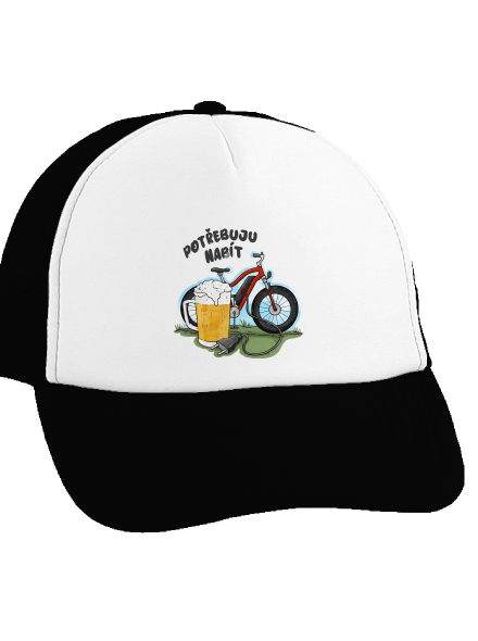 Potřebuju napít kšiltovka truckerka Black cap