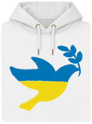 Ukrajina - Holubice obrys unisex mikina premium Snowwhite