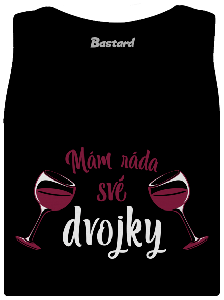 Dvojky dámské tílko klasické Black