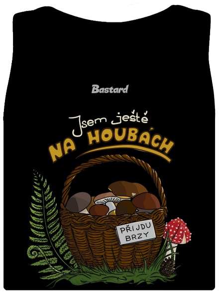 Na houbách dámské tílko klasické Black