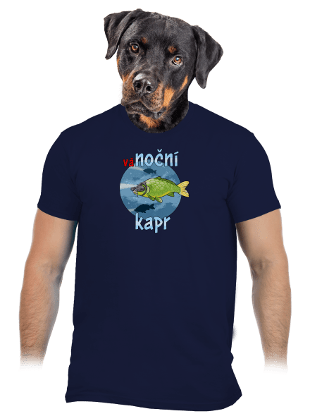 Vánoční kapr pánské tričko Navy
