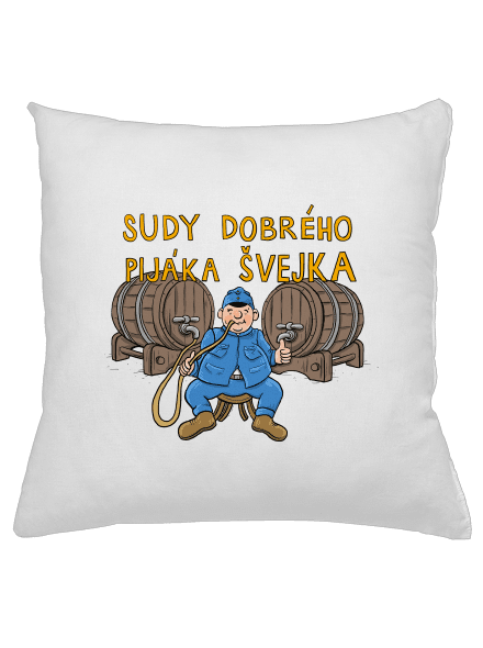 Sudy dobrého pijáka Švejka polštář White