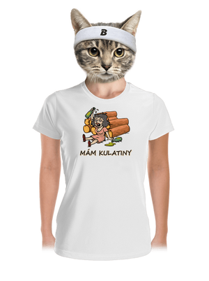Mám kulatiny dámské sportovní tričko White