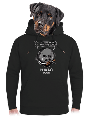 Pukáč tour unisex mikina premium Dark Black
