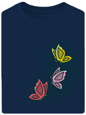 V břiše unisex tričko oversized Midnight Blue