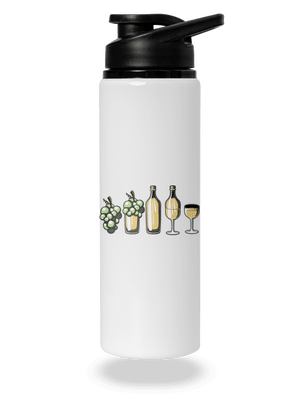 Evoluce bílého vína lahev na vodu White