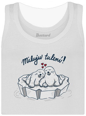 Miluju tulení dámské tílko klasické White