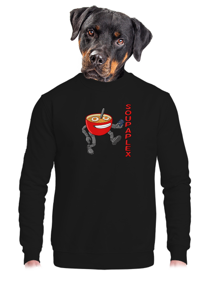 Soupaplex unisex mikina bez kapuce Black