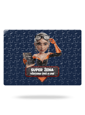 Super máma puzzle White