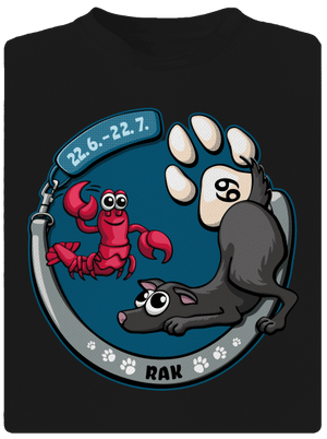 Psí horoskop: Rak pánské sportovní tričko Black