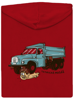 Tatrická masáž pánská mikina na zip Red