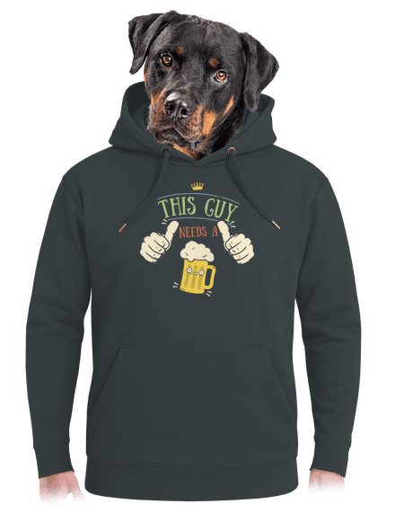 Tenhle týpek potřebuje pivo unisex mikina premium Charcoal