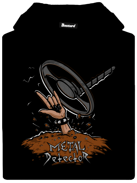 Metal detector pánská mikina klokanka Black