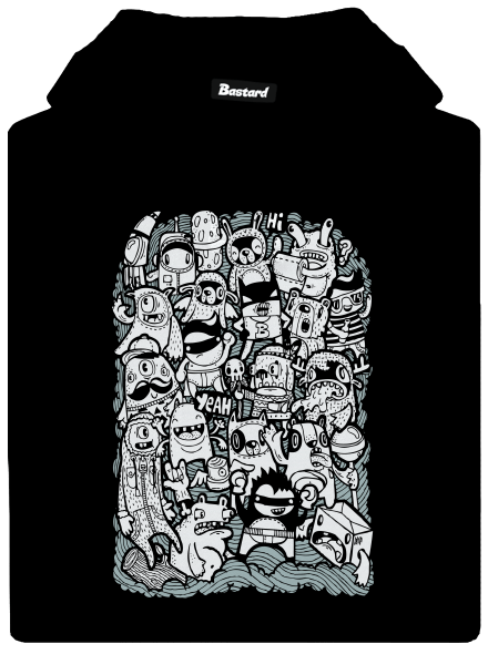 Doodle dámská mikina klokanka Black