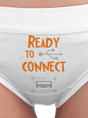 USB připojení dámské kalhotky White