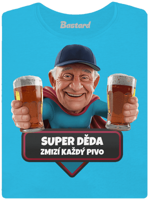 Super děda dámské tričko s lemem Blue Atol