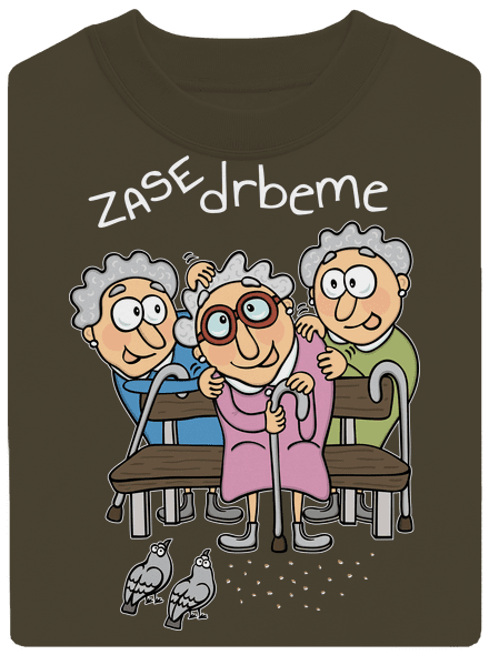 Zase drbeme unisex mikina bez kapuce Urban Khaki